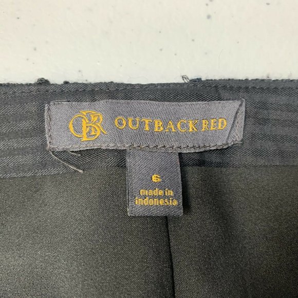 Outback Red Women Pencil Skirt Size 6 Black Mini Front Pockets Side Zip Up Lined - Picture 6 of 8